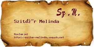 Szitár Melinda névjegykártya